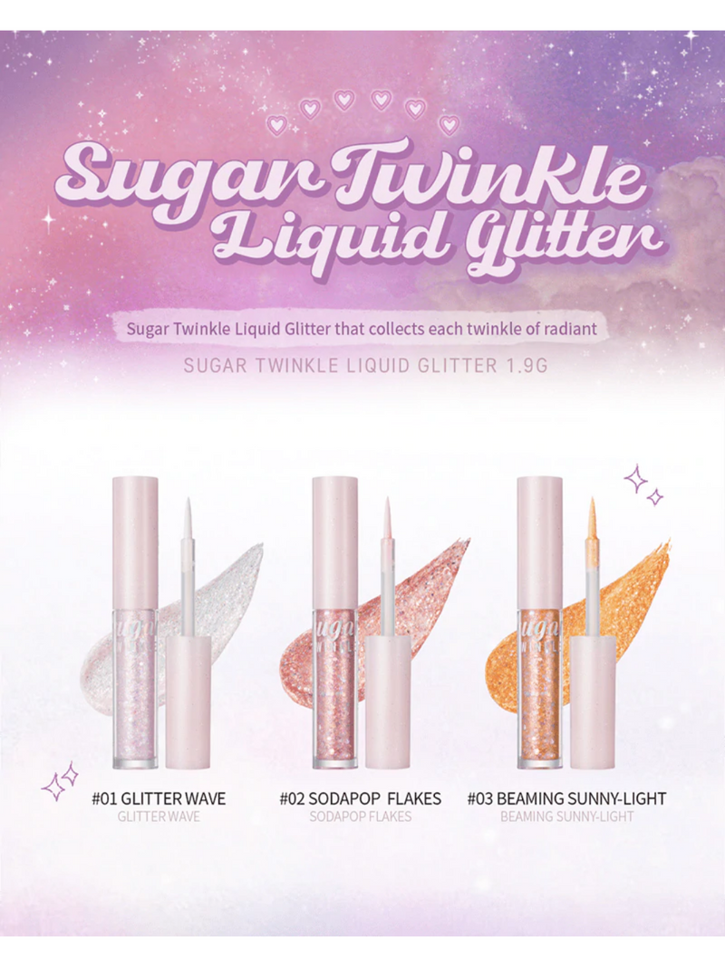 Suiker Twinkle vloeibare glitter | 3 kleuren 